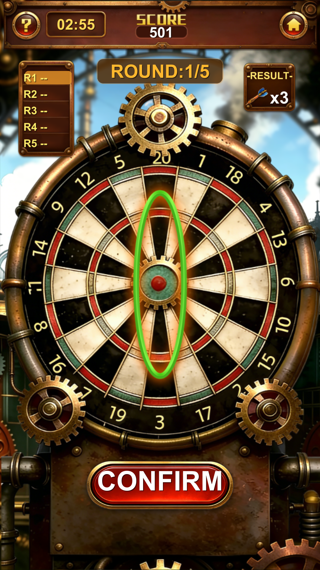 Clockwork Dart Gears aim confirmation screenshot