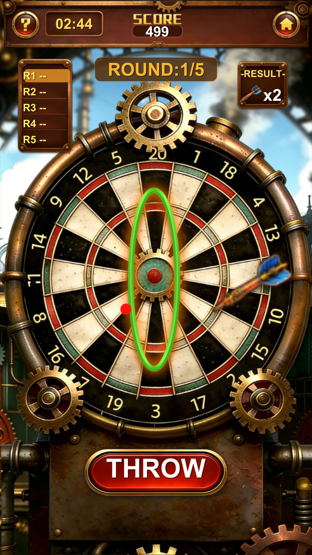 Clockwork Dart Gears throw action screenshot